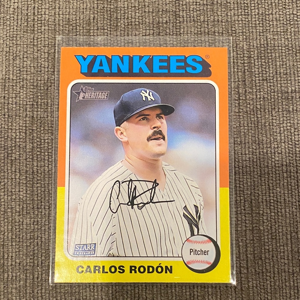 2024 Carlos Rodon Topps Heritage Baseball Card #261      new york yankees ny mlb